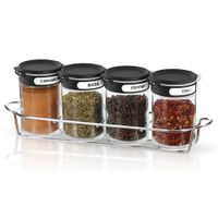 Set-x-4-especieros-con-tapa-negra-y-soporte-200-ml