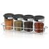 Set-x-4-especieros-con-tapa-negra-y-soporte-200-ml