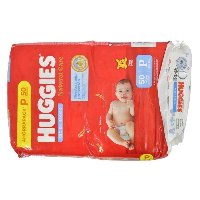 Pañal-HUGGIES-Natural-Care-P-50-un.---Toallas-Humedas Pañal-HUGGIES-Natural-Care-P-50-un.---Toallas-Humedas