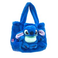 Bolso Stitch Azul Lila y Ángel 28 cm