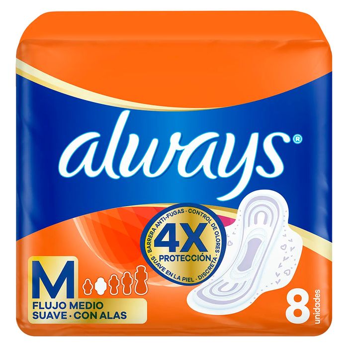 Toalla-Femenina-ALWAYS-Maxi-Diurna-8-un. Toalla-Femenina-ALWAYS-Maxi-Diurna-8-un.