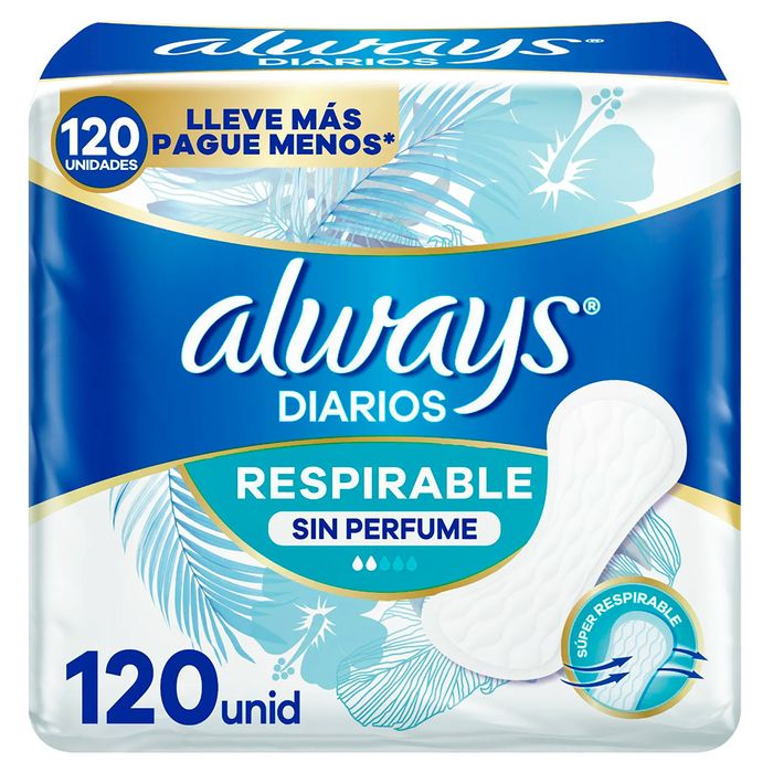 Protectores-Diarios-ALWAYS-Liners-120-un. Protectores-Diarios-ALWAYS-Liners-120-un.
