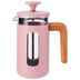 Cafetera-350-ml-Vidrio-y-Acero-Inox.-Rosa