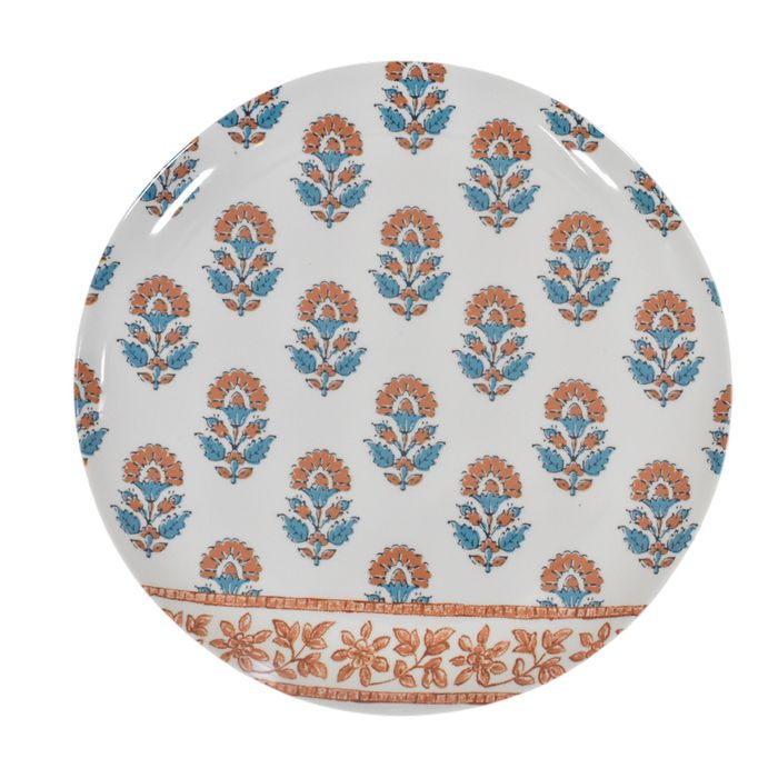 Plato-Llano-26.7-cm-Diseño-Flores-Mexican