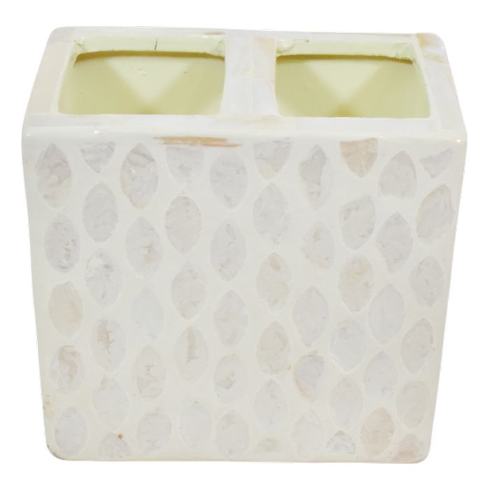 Porta-Cepillos-Dientes-Rectangular-Real-Nacar-Blanco