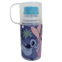 Bazar-Plastico-Botella-300-ml-con-Taza-Stitch-17623
