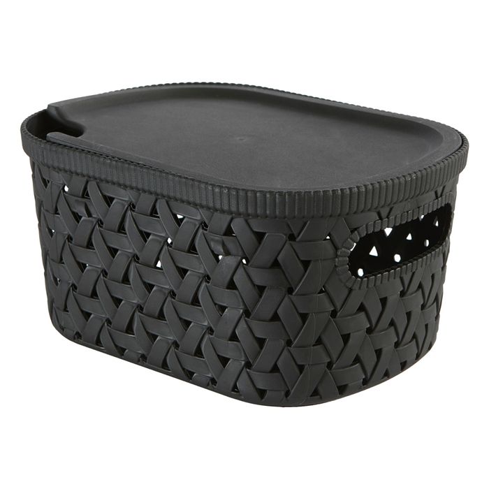 Cesta-con-tapa-23-L-five-negro