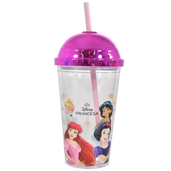 Vaso-Doble-Pared-Cromo-Color-Princesas-World-450-ml