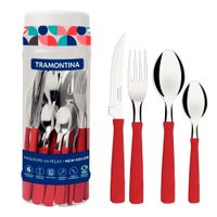 Juego-de-Cubiertos-24-Piezas-Mango-Rojo-TRAMONTINA