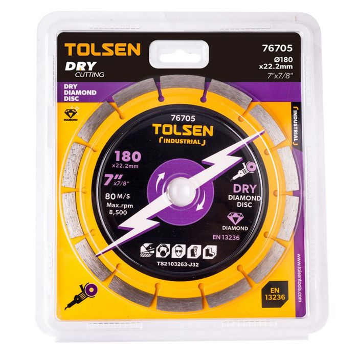 Disco-Diamantado-TOLSEN-Segmentado-TOLSEN-180-mm
