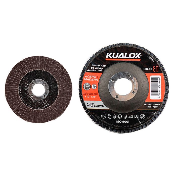 Disco-Flap-KUALOX-Oxido-de-Aluminio115-mm-120-g-Mod.-KX-DF010