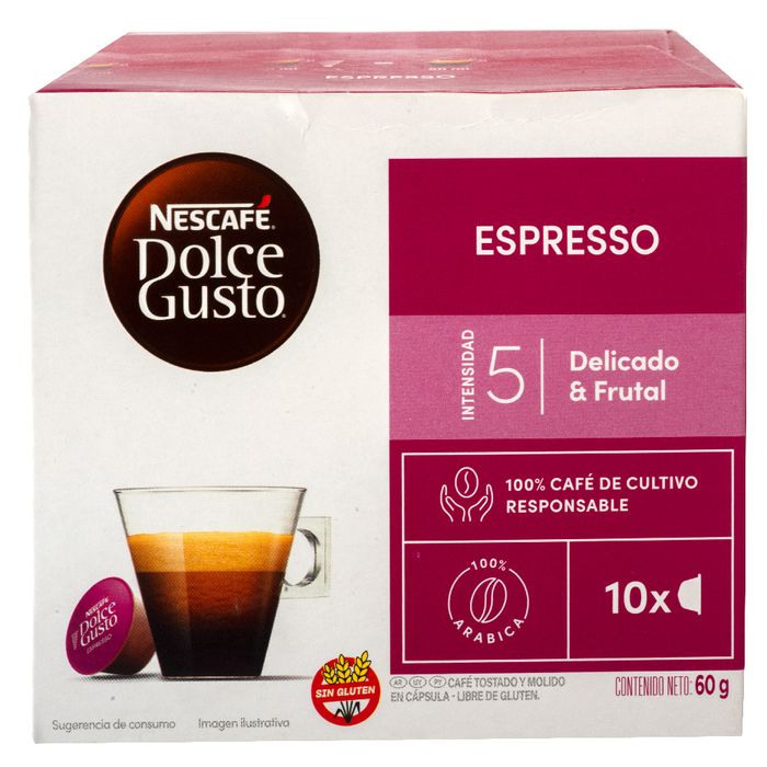 Capsulas-Cafe-Espresso-DOLCE-GUSTO-10-un. Capsulas-Cafe-Espresso-DOLCE-GUSTO-10-un.