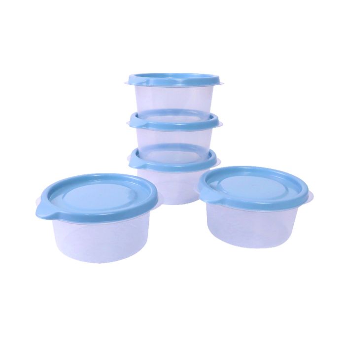 Set-x-5-Contenedores-Redondos-300-ml-Super-Lock-Azul