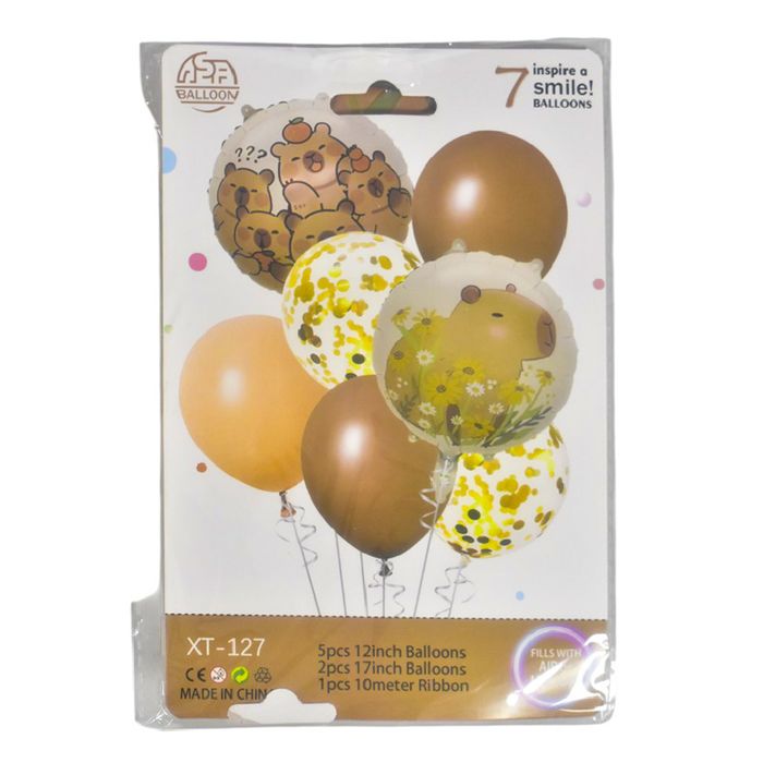 Globos-Capibara-7-Piezas Globos-Capibara-7-Piezas