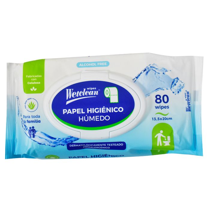 Papel-Higienico-Humedo-WETCLEAN-80-un. Papel-Higienico-Humedo-WETCLEAN-80-un.