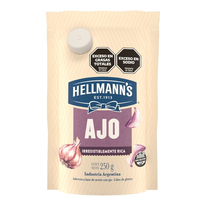 Mayonesa-HELLMANNS-ajo-doy-pack-250-g Mayonesa-HELLMANNS-ajo-doy-pack-250-g