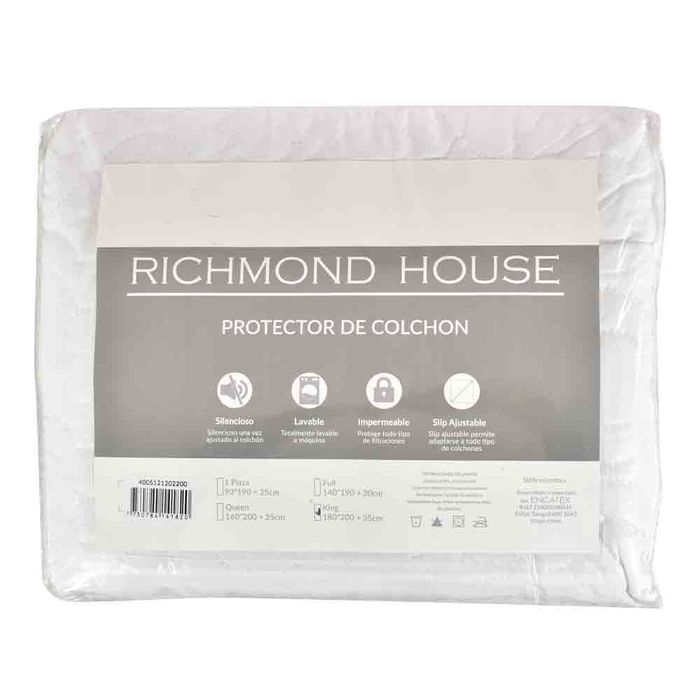 Protector-de-Colchon-180x200-cm-RICHMOND-Impermeable Protector-de-Colchon-180x200-cm-RICHMOND-Impermeable