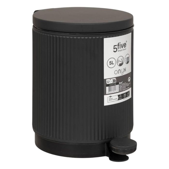 Papelera-5-L-Onyx-Negra-Acero-y-PP-27x20x28-cm