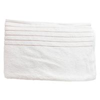 Toalla-Gigante-86-x-150-cm-Blanco-con-Franjas-Beige