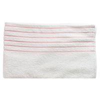 Toalla-Gigante-86-x-150-cm-Blanco-con-Franjas-Rosadas