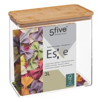 Contenedor-para-Alimentos-Rectangulares-3-L-Acrilico-con-Tapa-Bambu