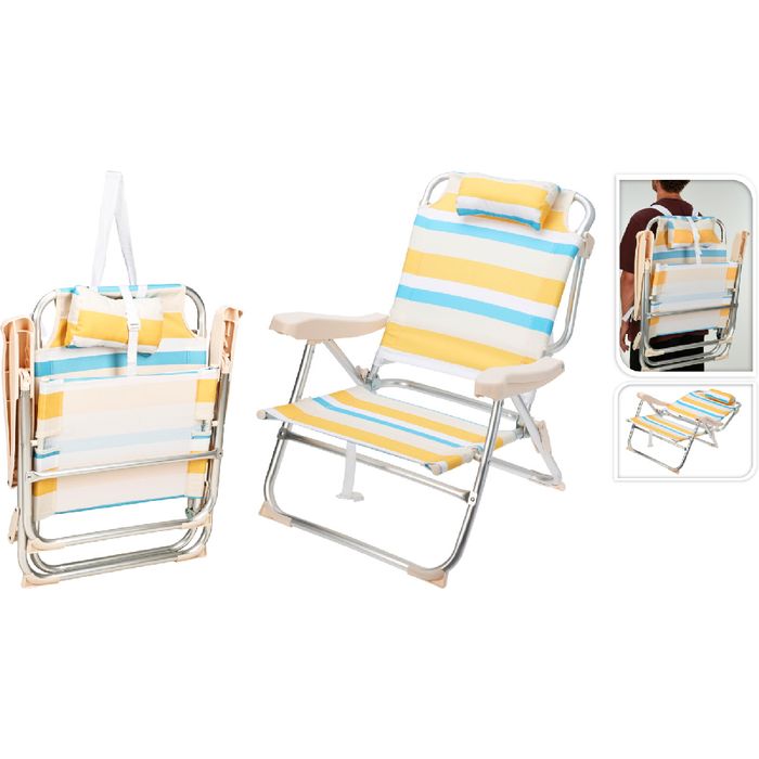 Reposera-para-playa-amarilla-tipo-mochila-75-x-90-x-64