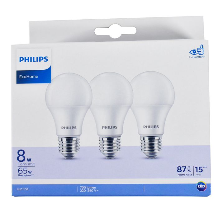 Lampara-PHILIPS-Led-Ecohome-Fria-x-3-8-W