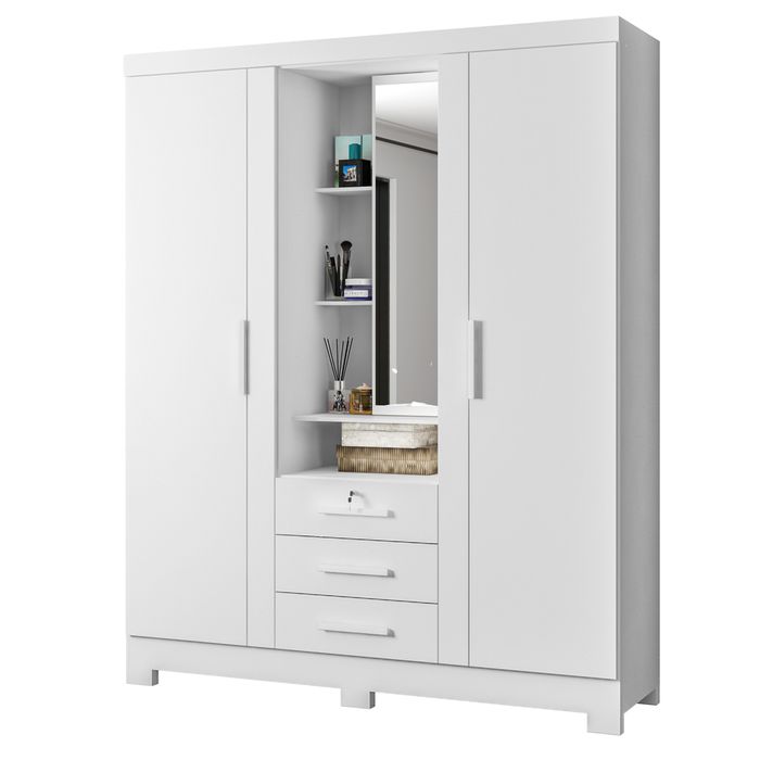 Ropero-capelinha-3-p-3-c-con-espejo-165-x-204-x-46-cm-BLANC Ropero-capelinha-3-p-3-c-con-espejo-165-x-204-x-46-cm-BLANC