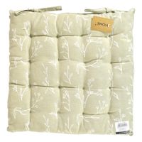 Almohadon-para-Silla-40-x-40-cm-Beige-con-Flores