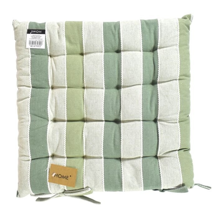 Almohadon-para-Silla-40-x-40-cm-Verde-con-Rayas