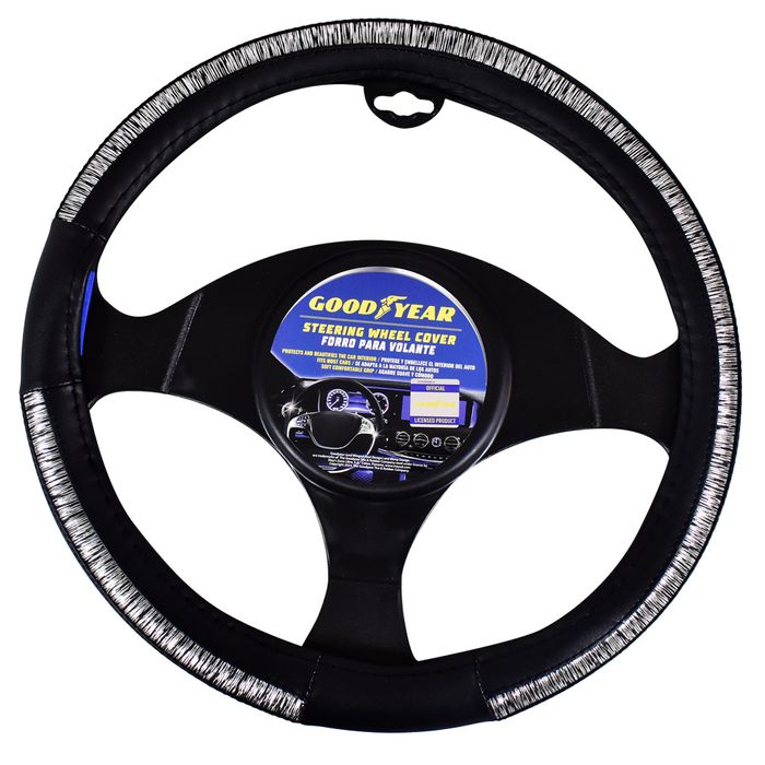 Cubrevolante-Negro-Plata-GOODYEAR-38-cm