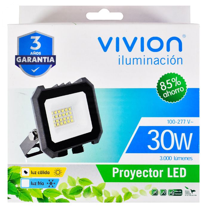 Foco-Led-VIVION-30w-Negro-Calido-Bkt