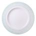 Plato-Llano-28-cm-Monocroma-Porcelana-Blanco-y-Verde