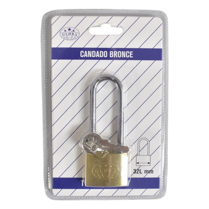 Candado-de-Bronce-Aro-Largo-GLORA-32-mm