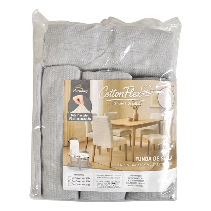 Funda-para-Silla-4-piezas-Cotton-Flex-Jacquard-Gris