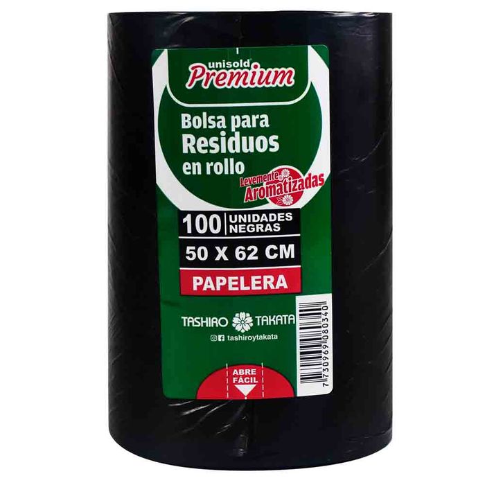 Bolsa-Residuo-en-Rollo-UNISOLD-50x62-Negra-100-un.
