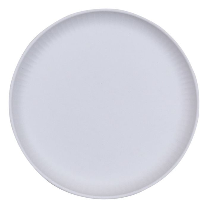 Plato-para-Postre-en-Melamina-21-cm-Diseño-Ribs-Blanco