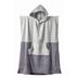 Poncho-Playero-Juvenil-90x75-cm-Combinado-Gris-Claro-Gris-Oscuro
