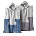 Poncho-Playero-Juvenil-90x75-cm-Combinado-Gris-Claro-Gris-Oscuro