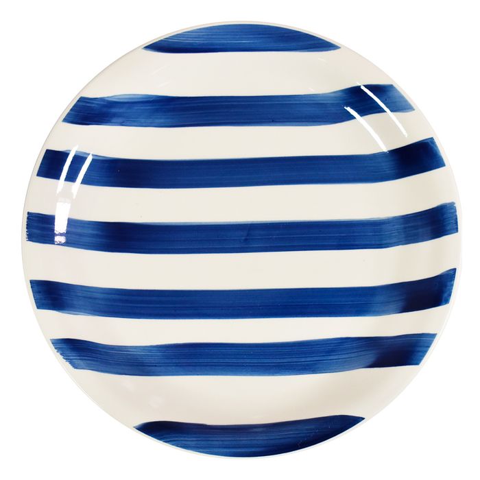 Plato-llano-26.8-cm-ceramica-rayas-azul