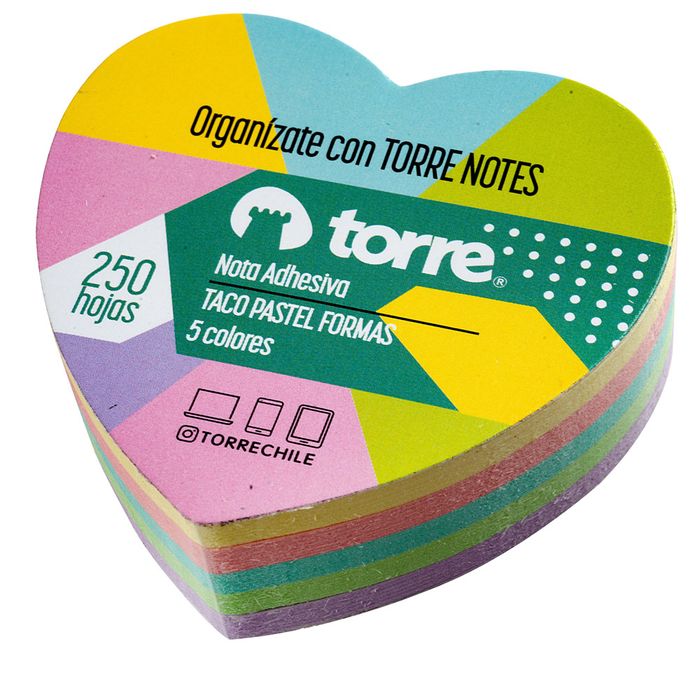 Notas-adhesivas-TORRE-taco-pastel-250h-5-colores Notas-adhesivas-TORRE-taco-pastel-250h-5-colores